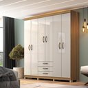 Ver imagem 1 de Guarda Roupa 6 Portas e 3 Gavetas Rp3637 Decibal Ipê Cristalo