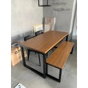 Ver imagem 5 de Mesa Estilo/modelo Industrial com 1 Banco (1,80 X 0,90)