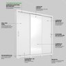 Guarda Roupa Casal 3 Portas com Espelho e 2 Gavetas Residence - Branco - 5