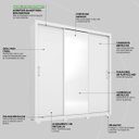 Ver imagem 5 de Guarda Roupa Casal 3 Portas com Espelho e 2 Gavetas Residence - Branco