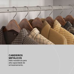 Guarda Roupa Casal 3 Portas com Espelho e 2 Gavetas Residence - Branco - 7 Guarda Roupa Casal 3 Portas com Espelho e 2 Gavetas Residence - Branco - 7