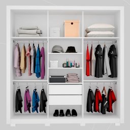 Guarda Roupa Casal 3 Portas com Espelho e 2 Gavetas Residence - Branco - 3 Guarda Roupa Casal 3 Portas com Espelho e 2 Gavetas Residence - Branco - 3