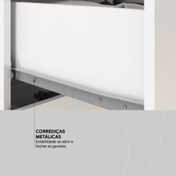 Guarda Roupa Casal 3 Portas com Espelho e 2 Gavetas Residence - Branco - 6 Guarda Roupa Casal 3 Portas com Espelho e 2 Gavetas Residence - Branco - 6