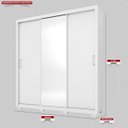 Ver imagem 2 de Guarda Roupa Casal 3 Portas com Espelho e 2 Gavetas Residence - Branco