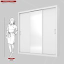 Ver imagem 4 de Guarda Roupa Casal 3 Portas com Espelho e 2 Gavetas Residence - Branco