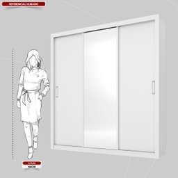 Guarda Roupa Casal 3 Portas com Espelho e 2 Gavetas Residence - Branco - 4 Guarda Roupa Casal 3 Portas com Espelho e 2 Gavetas Residence - Branco - 4