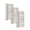 Ver imagem 1 de Dobradiça para Porta Silvana 4" com Rolamento 884 Sobrepor 35kg Inox Escovado com 3 Peças