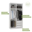 Ver imagem 6 de Guarda Roupas Modulado Solteiro com Espelho 120cm 2 Portas de Correr 100% MDF Royal