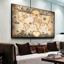 Ver imagem 3 de Quadro Mapa Mundi 1930:120x80 cm/PRETA