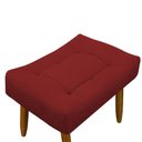 Ver imagem 4 de Puff Banqueta Decorativo Pés Madeira Vermelho