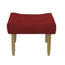 Ver imagem 3 de Puff Banqueta Decorativo Pés Madeira Vermelho