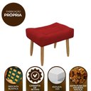 Ver imagem 6 de Puff Banqueta Decorativo Pés Madeira Vermelho