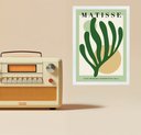 Ver imagem 1 de Quadro Decorativo Arte Matisse Verde 45x34cm:moldura Branca
