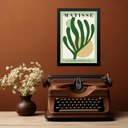Ver imagem 2 de Quadro Decorativo Arte Matisse Verde 45x34cm:moldura Branca