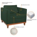 Ver imagem 6 de Kit Sofá 3 Lugares e 2 Poltronas Europa 180 cm Estilo Conforto e Elegância Linho - Doce Sonho
