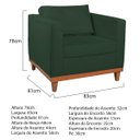 Ver imagem 4 de Kit Sofá 3 Lugares e 2 Poltronas Europa 180 cm Estilo Conforto e Elegância Linho - Doce Sonho