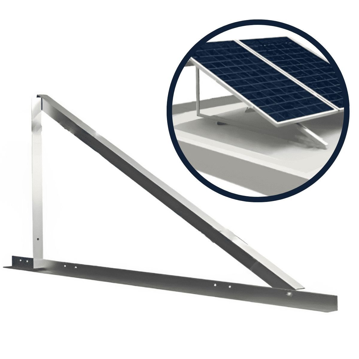Cavalete Estrutura Suporte de Laje Para Placa Painel Solar Alumínio e Inox | Perfil Master - 1