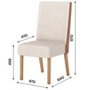 Ver imagem 4 de Kit 2 Cadeiras Estofadas Anne Corano Caramelo Suede Linho Henn