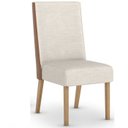 Ver imagem 5 de Kit 2 Cadeiras Estofadas Anne Corano Caramelo Suede Linho Henn