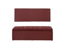 Ver imagem 1 de Kit Cabeceira e Calçadeira Vitoria 100 cm Suede Vermelho
