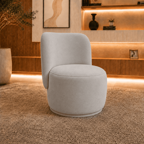 Poltrona Decorativa Bia Orgânica Veludo Recepção Sala Estar Quarto