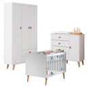 Ver imagem 1 de Quarto de Bebê Duda com Berço Americano Ludmila Branco Acetinado Bétula - Carolina