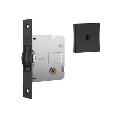 Fechadura 1005 Tetra Roseta Quadrada Black