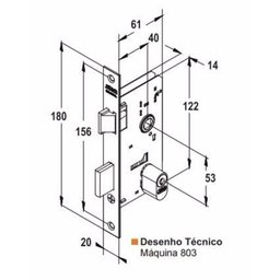 Fechadura Escovada Antique 1801/21 Stam Externa - 2