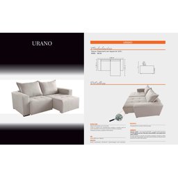 Sofá Retrátil Urano Azul Bic 1,90cm Almofadas Soltas - 2