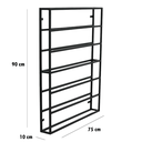 Ver imagem 4 de Adega Metalon Parede Estilo Industrial Suporte 12 Garrafas Decoração Bar 90x75 Cm