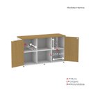 Ver imagem 7 de Armário Credenza 2 Portas Pivotante P25 Branco/Samba
