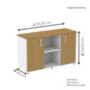 Ver imagem 4 de Armário Credenza 2 Portas Pivotante P25 Branco/Samba