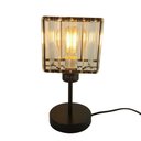 Ver imagem 2 de Luminária de Mesa Abajur Quadrado Preto com Vidro 30cm 1E27 PARIS LUZ