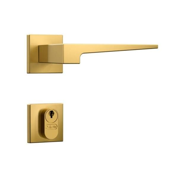 Fechadura Classic 3200 Roseta Quadrada Externa - Gold