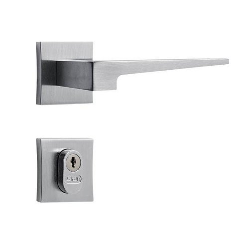 Fechadura Stam Classic 3200 - Ros. Quad. Inox Escovado - Externa