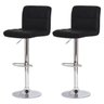 Kit 2 Banquetas para Cozinha Giratória Alta Gomos Preta - Preto - 1
