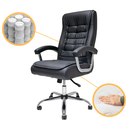 Ver imagem 7 de Cadeira de Escritório Presidente Executiva Big com Molas Ensacadas Conforto Giratória Preta