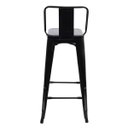 Ver imagem 5 de Kit 2 Banquetas Alta Para Cozinha Americana Bancada Bar Tolix Iron Industrial Com Encosto Preta -