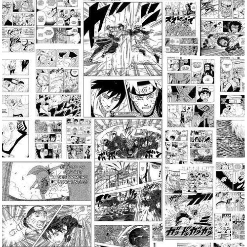 Papel de Parede Anime Naruto Mangá Desenho Art M² Lavável