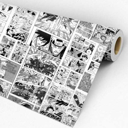 Papel de Parede Anime Naruto Mangá Desenho Art M² Lavável