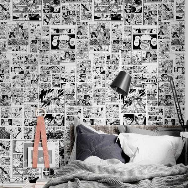 Papel de Parede Adesivo Lavável Quarto Mangá Naruto Anime - 3