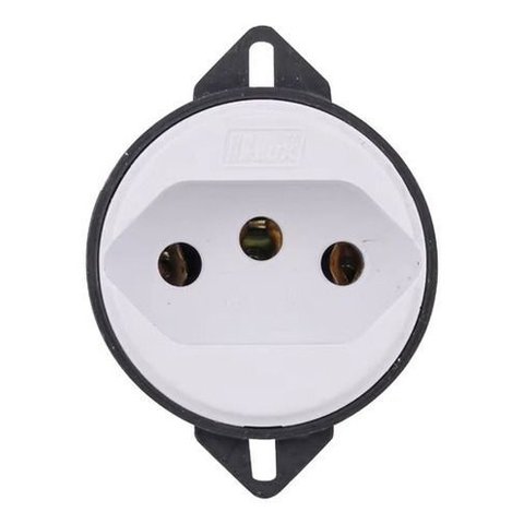 Tomada Piso 2p T 10a 250v Branca Ref 9777-2 - Blux