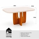 Ver imagem 4 de Conjunto de Jantar Olivia 4 Lugares Tampo MDF Cadeiras Bege 130cm Bom Pastor
