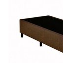 Ver imagem 2 de Base Box Blindado Solteiro Homequeen Suede Marrom 40x78x188