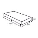 Ver imagem 4 de Base Box Blindado Solteiro Homequeen Suede Marrom 40x78x188
