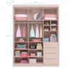 Guarda Roupa Infantil Blenda Rosa Acetinado - Phoenix Baby - 2