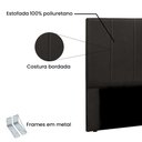 Ver imagem 5 de Cabeceira Estofada Cama Box Casal Ravenna 140cm Corano Marrom - Desk Design