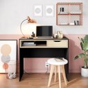 Ver imagem 1 de Escrivaninha Estudo Bit 90cm com 1 Gaveta Taurani Nobre Colibri Moveis