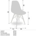 Ver imagem 4 de Mesa Escrivaninha Fit 90cm Natura e Cadeira Charles Preta - Mpozenato
