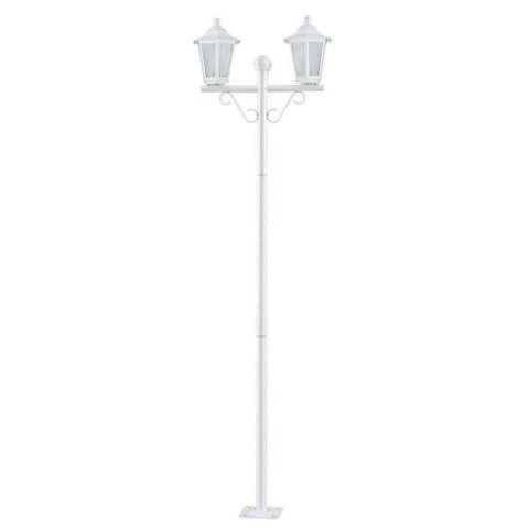 Kit 12 Postes Luminária Branco Jardim Muro 2 Lâmpadas E27 Grega Lente Fosca Dital